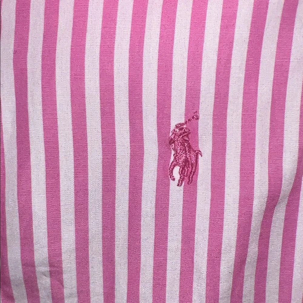 Polo Ralph Lauren Pink and White Striped Dress